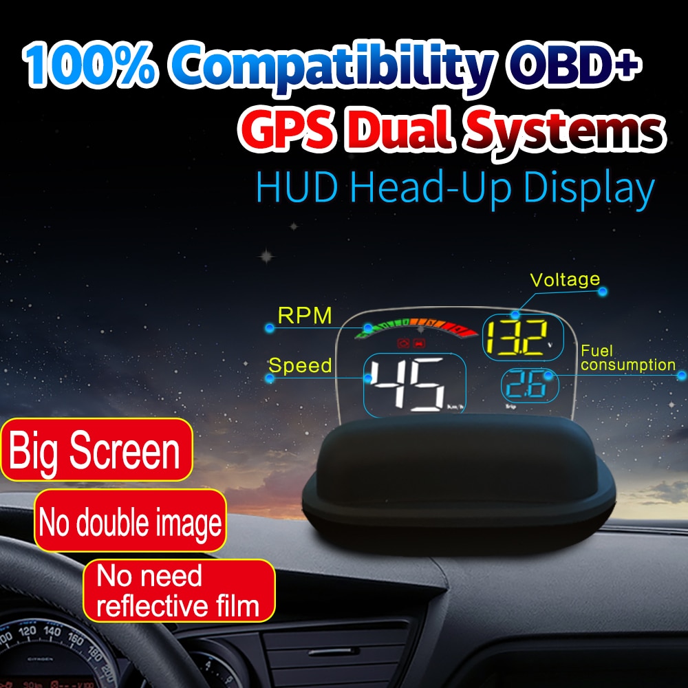  HUD  ÷ ӵ   ۾,   OBD2  GPS C800, 2020 ֽ